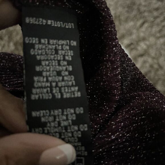 R & M Richards Women's Purple Metallic Open Front Jacket Plus Size 20W Wedding - Picture 14 of 14